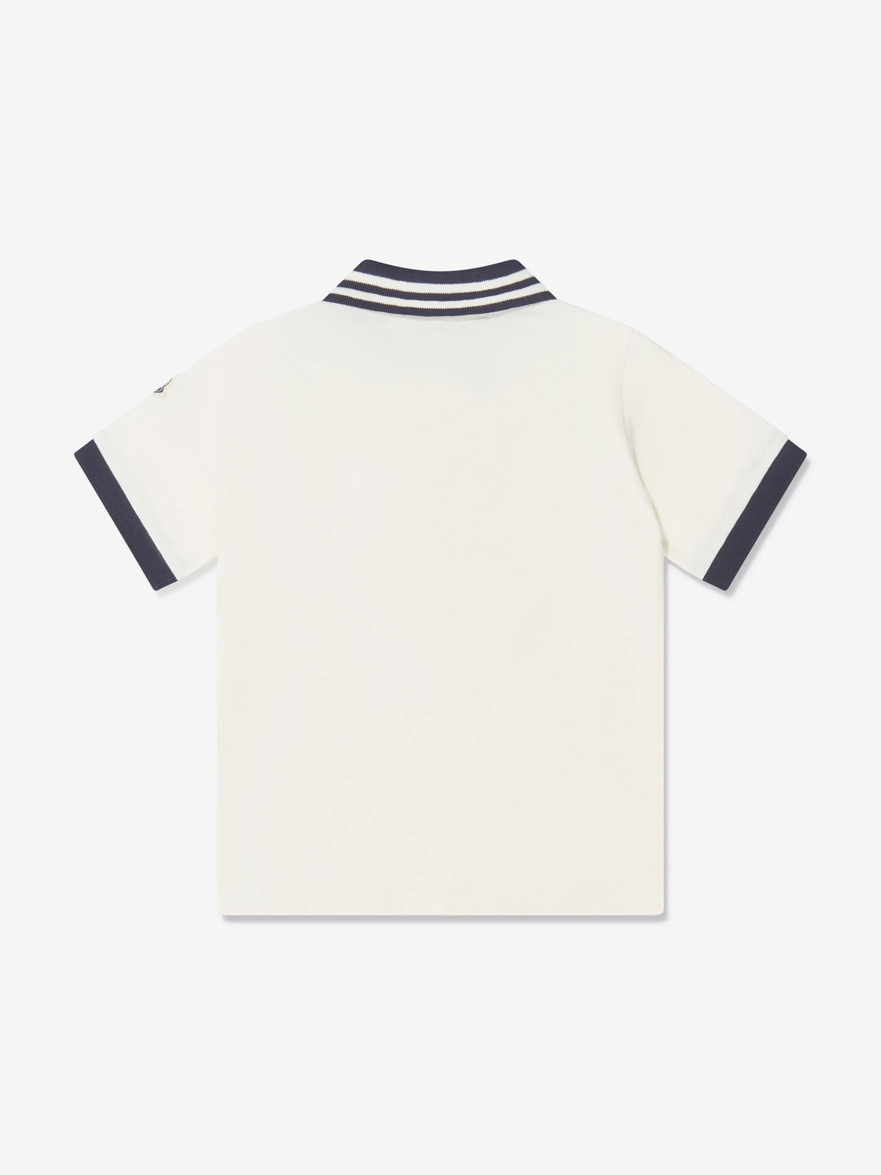 Moncler Enfant Boys Logo Polo Shirt in White