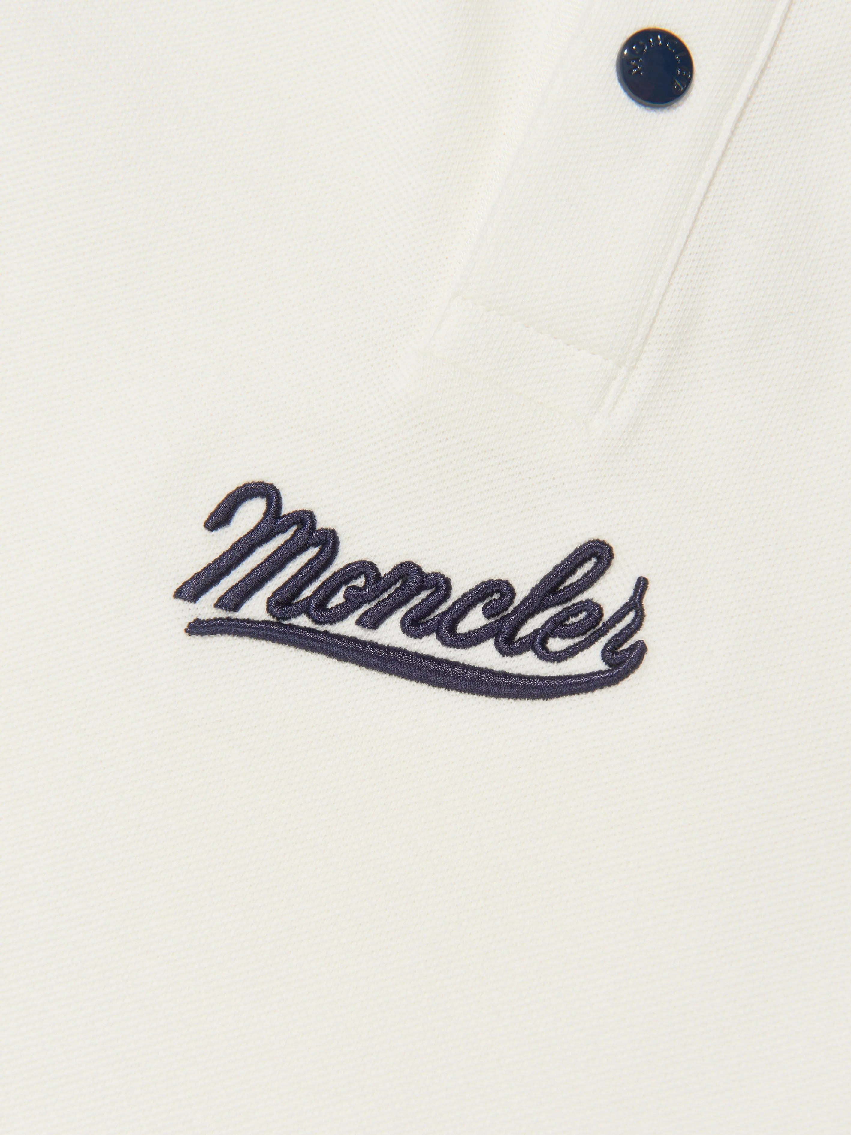 Moncler Enfant Boys Logo Polo Shirt in White