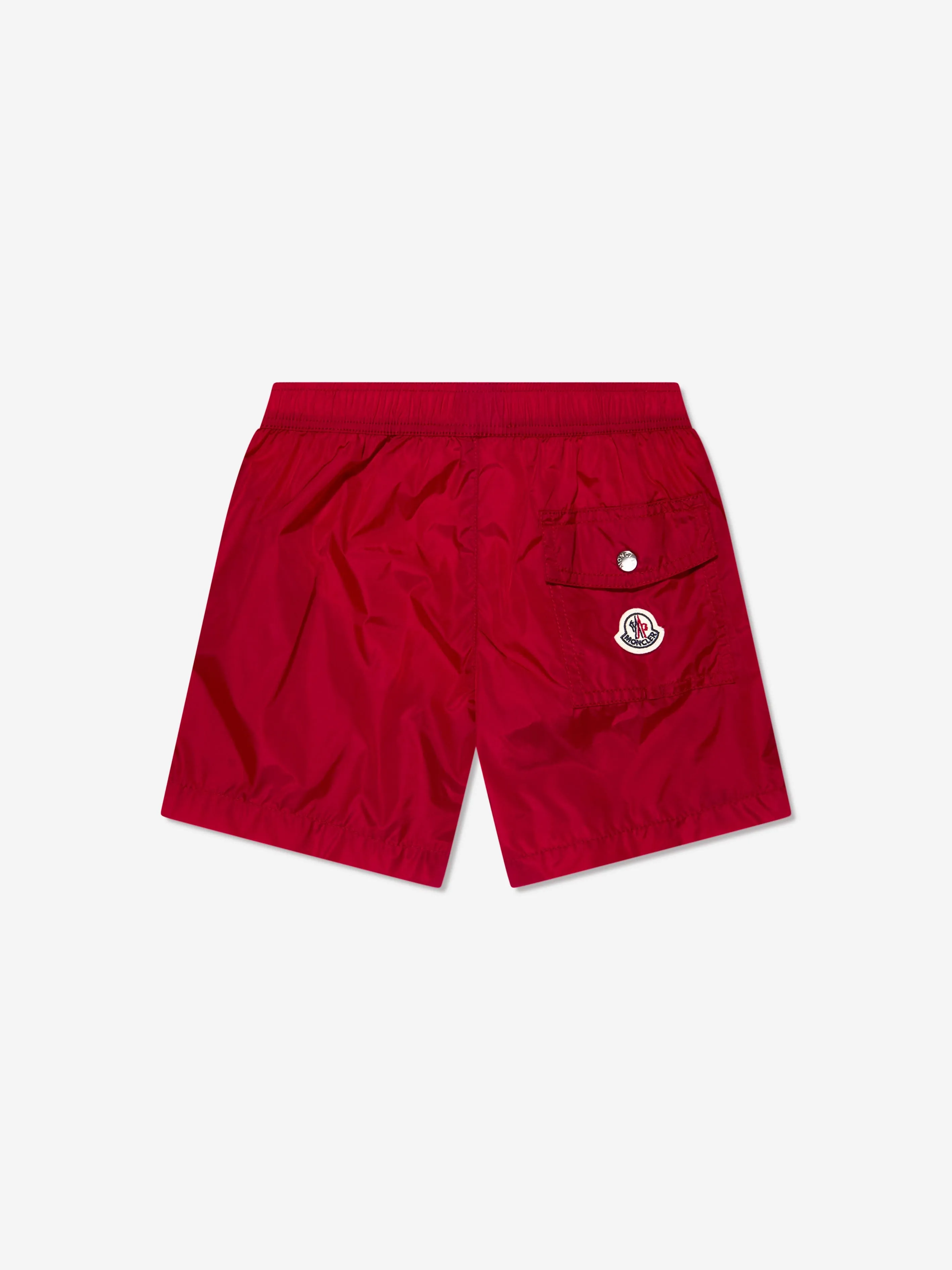 Moncler Enfant Boys Logo Swim Shorts in Red