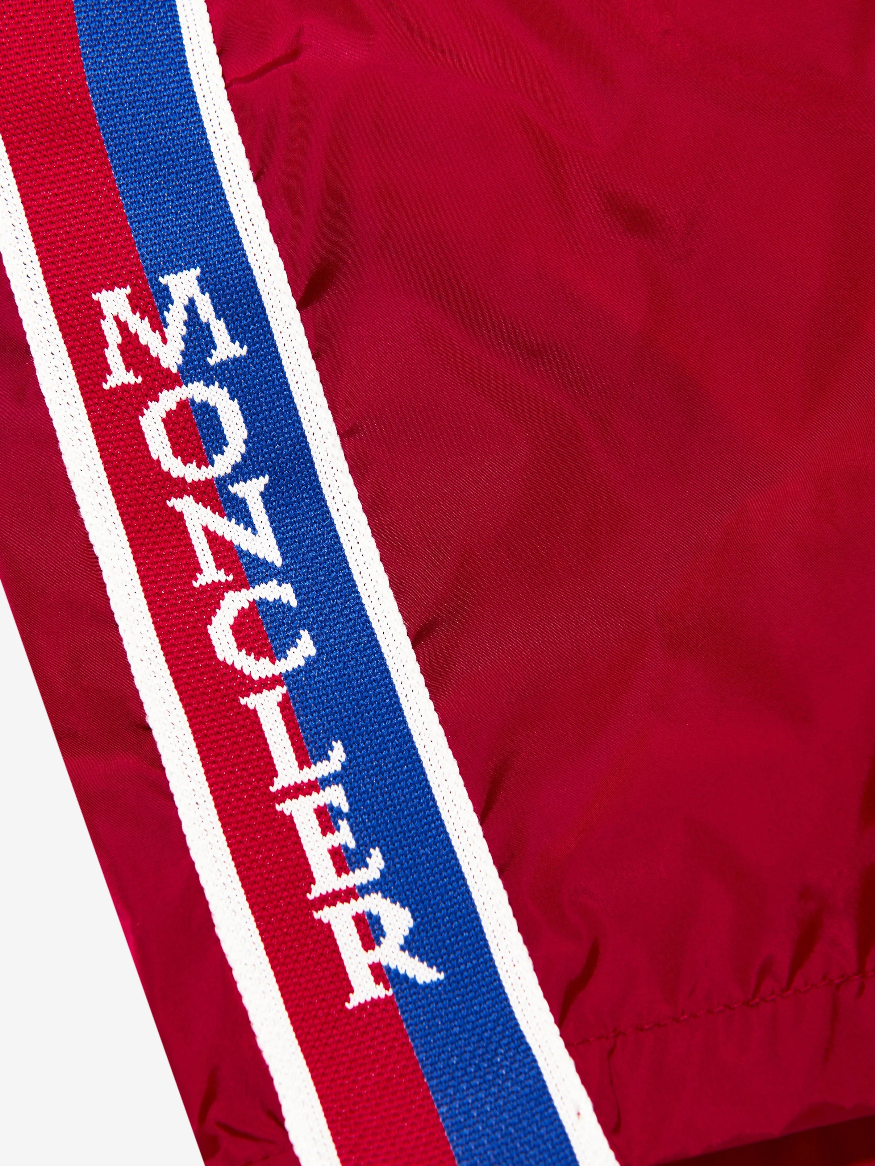 Moncler Enfant Boys Logo Swim Shorts in Red