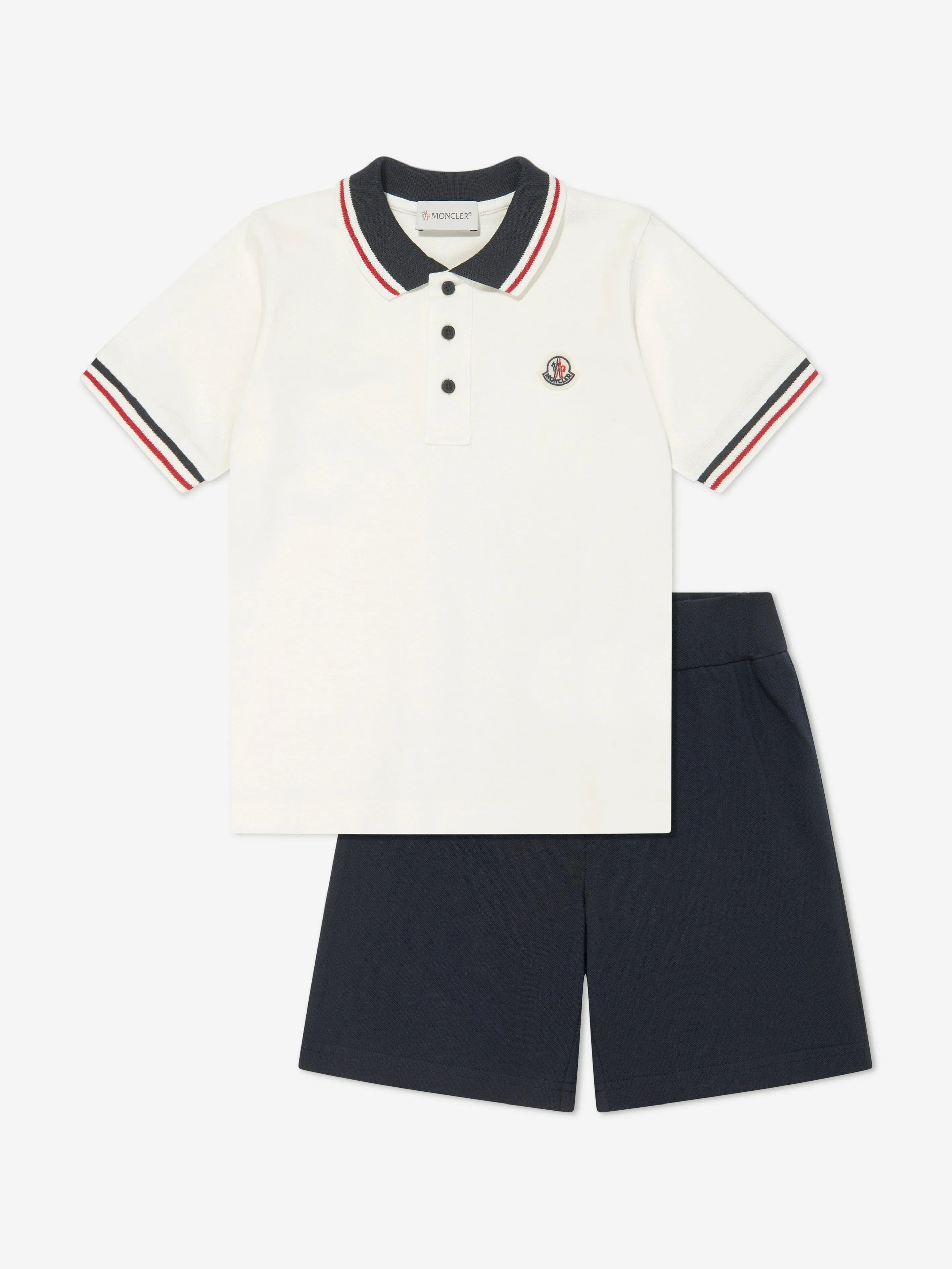 Moncler Enfant Boys Short Set in Grey