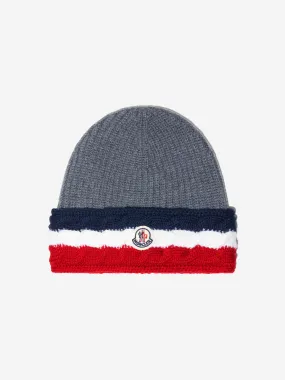 Moncler Enfant - Boys Wool Knitted Logo Hat | Childsplay Clothing