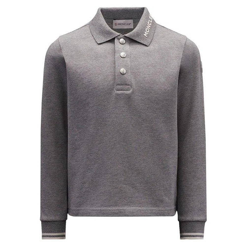 Moncler Junior Boys' [8-14] Pique Long Sleeve Polo