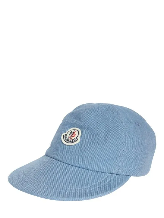 Moncler   Logo detail cotton denim baseball cap 