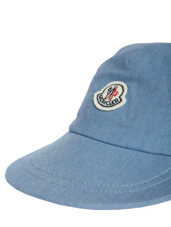 Moncler   Logo detail cotton denim baseball cap 