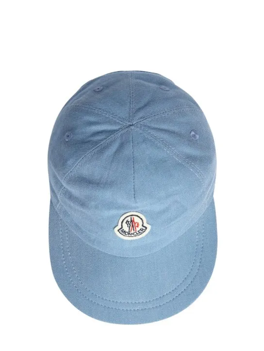 Moncler   Logo detail cotton denim baseball cap 