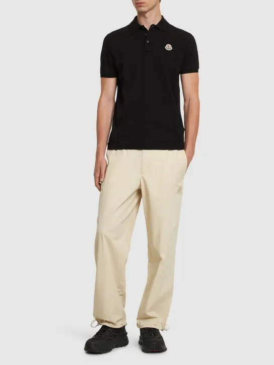 Moncler   Logo patch cotton polo shirt 