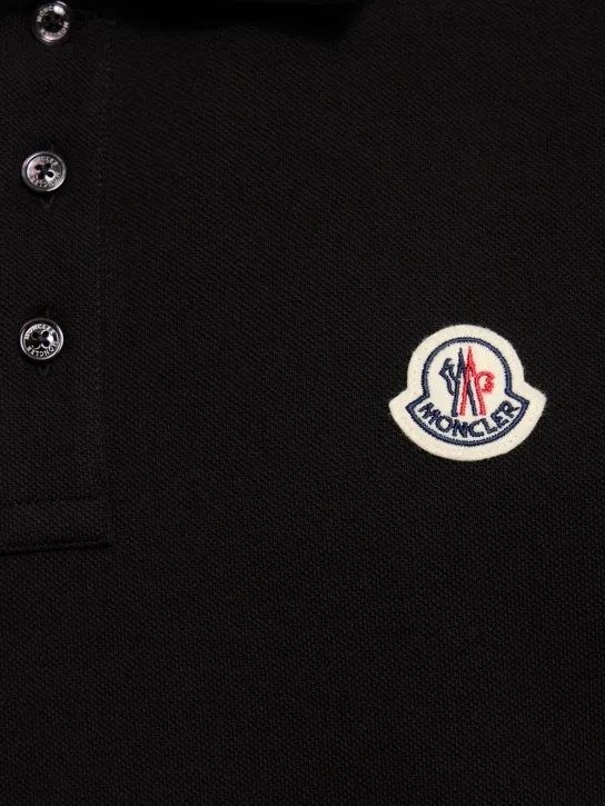 Moncler   Logo patch cotton polo shirt 