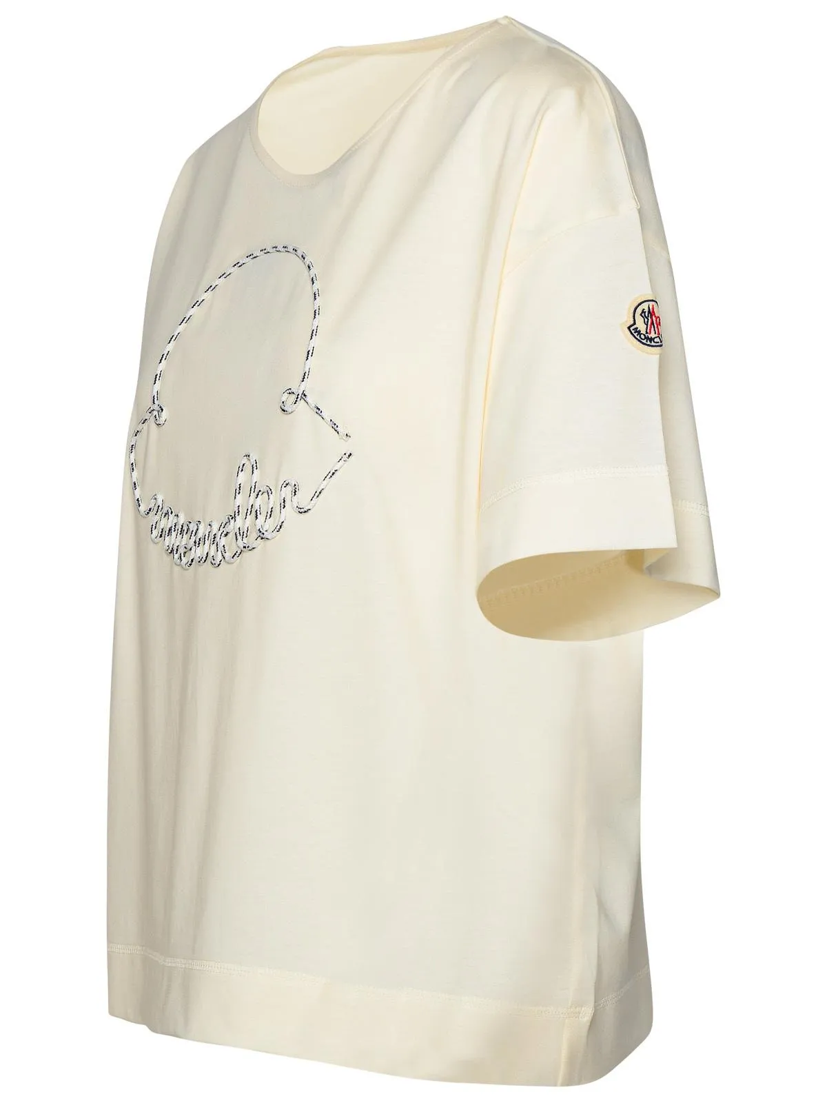 Moncler    Moncler Ivory Cotton T Shirt