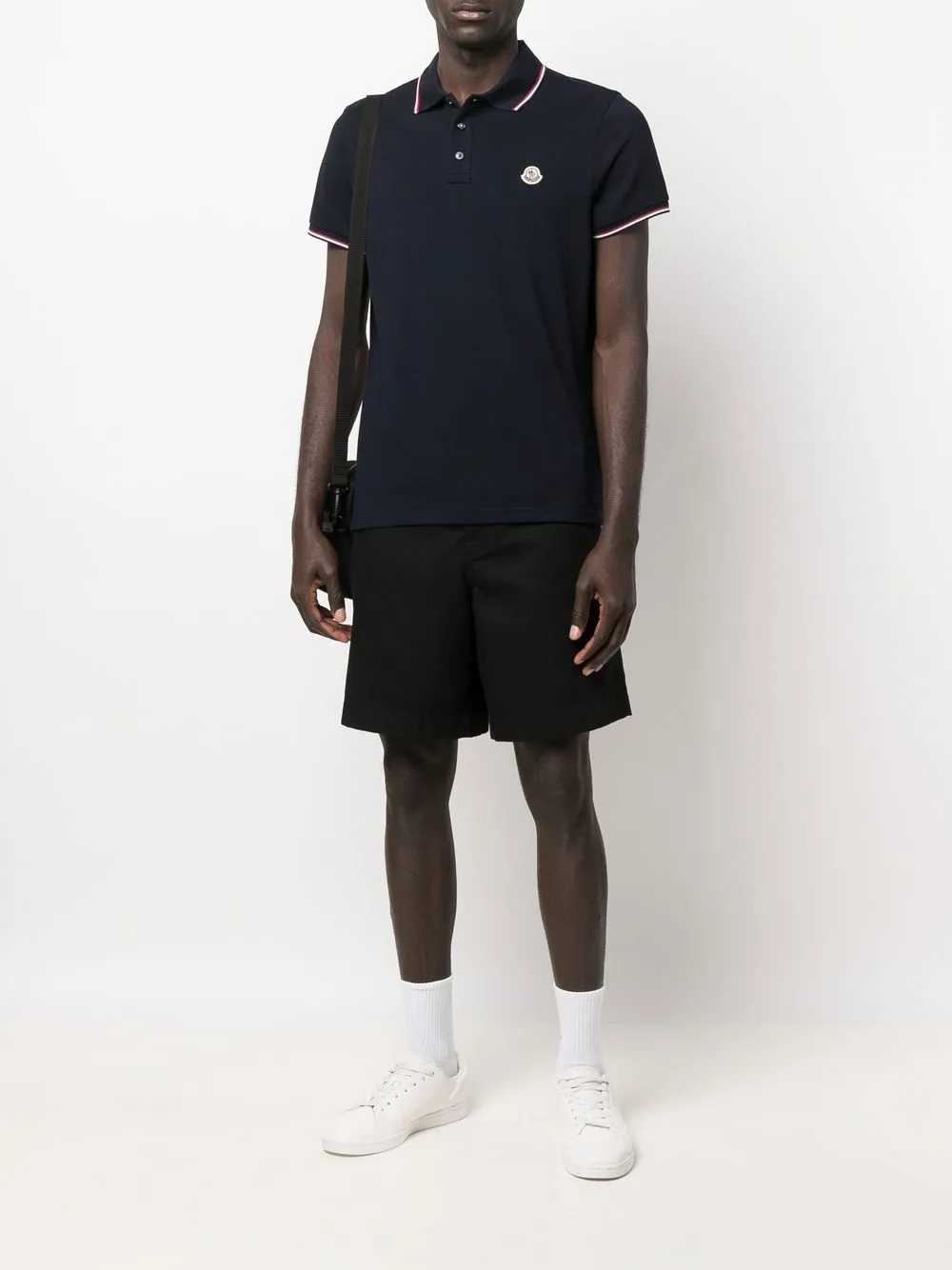 Moncler    Moncler Logo Cotton Polo Shirt