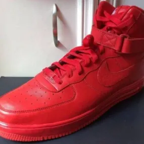 New Nike Air Force 1 Lunar ID Nikeid All Red October Rar...