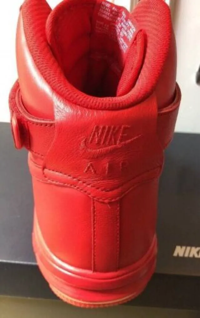 New Nike Air Force 1 Lunar ID Nikeid All Red October Rar...