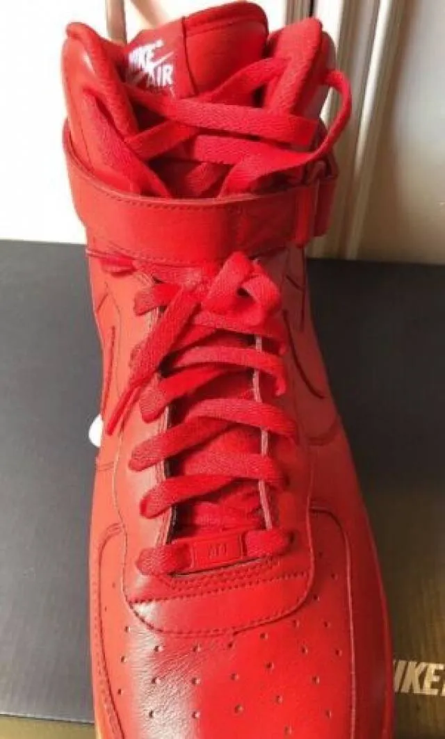 New Nike Air Force 1 Lunar ID Nikeid All Red October Rar...