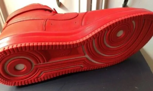 New Nike Air Force 1 Lunar ID Nikeid All Red October Rar...