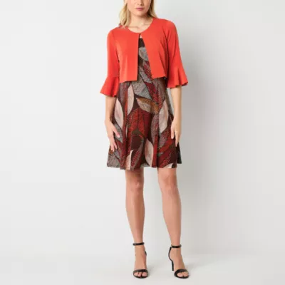 new!Perceptions Womens Petite Jacket Dress