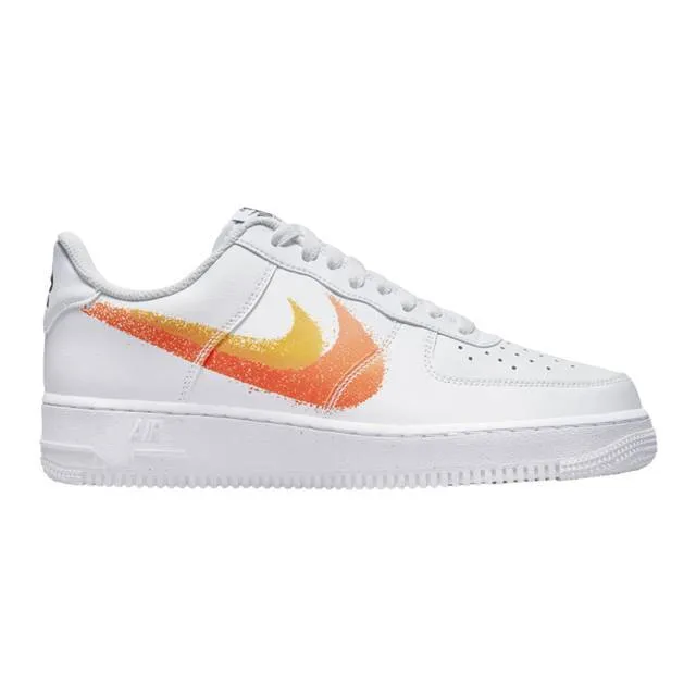 Nike Air Force 1 '07 (Spray Paint Swoosh Safety Orange/ ...