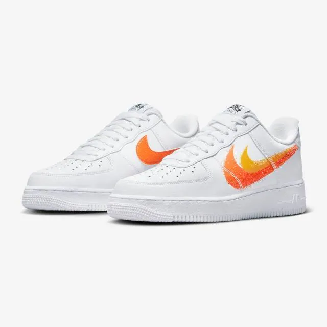 Nike Air Force 1 '07 (Spray Paint Swoosh Safety Orange/ ...