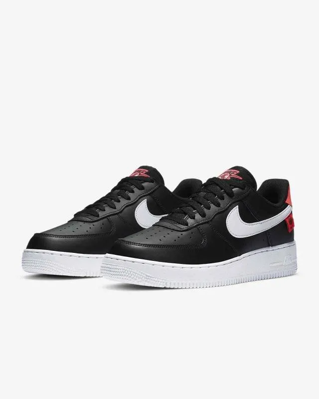 Nike Air Force 1 07 Worldwide Black White Flash Crimson