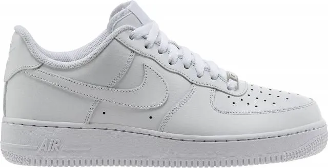 NIKE AIR FORCE 1 LOW MENS CLASSIC OG WHITE ALL LEATHER C...