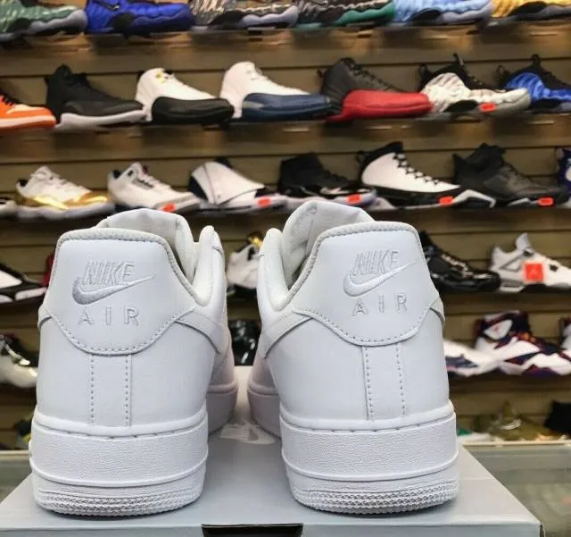 NIKE AIR FORCE 1 LOW MENS CLASSIC OG WHITE ALL LEATHER C...