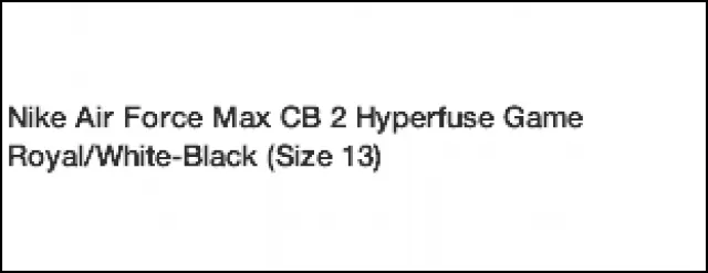 Nike Air Force Max CB 2 Hyperfuse Game Royal/White-Black