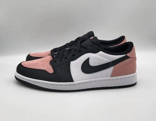 Nike Air Jordan 1 Low OG Bleached Coral 4-14 Black White...