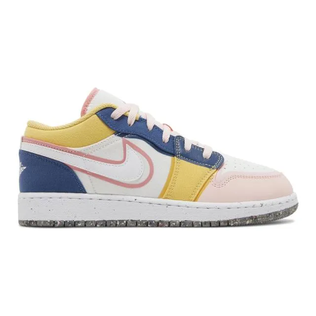 Nike Air Jordan 1 Low SE GS (Multi-Color Canvas/ White/ ...