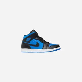 NIKE  AIR JORDAN 1 MID 'BLACK ROYAL BLUE'