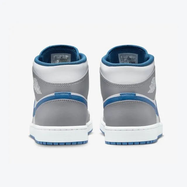 Nike Air Jordan 1 Mid (Cement True Blue/ Cement Grey/ Wh...