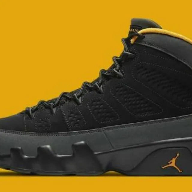 Nike Air Jordan 9 IX Retro University Gold Black Charcoa...