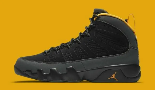 Nike Air Jordan 9 IX Retro University Gold Black Charcoa...