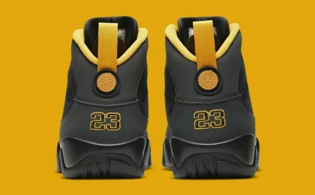 Nike Air Jordan 9 IX Retro University Gold Black Charcoa...