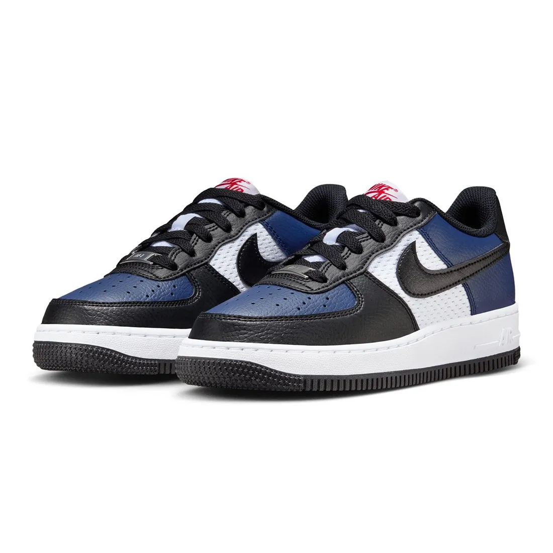 Nike Big Kids Air Force 1 Gs (midnight navy / black-white-university red)