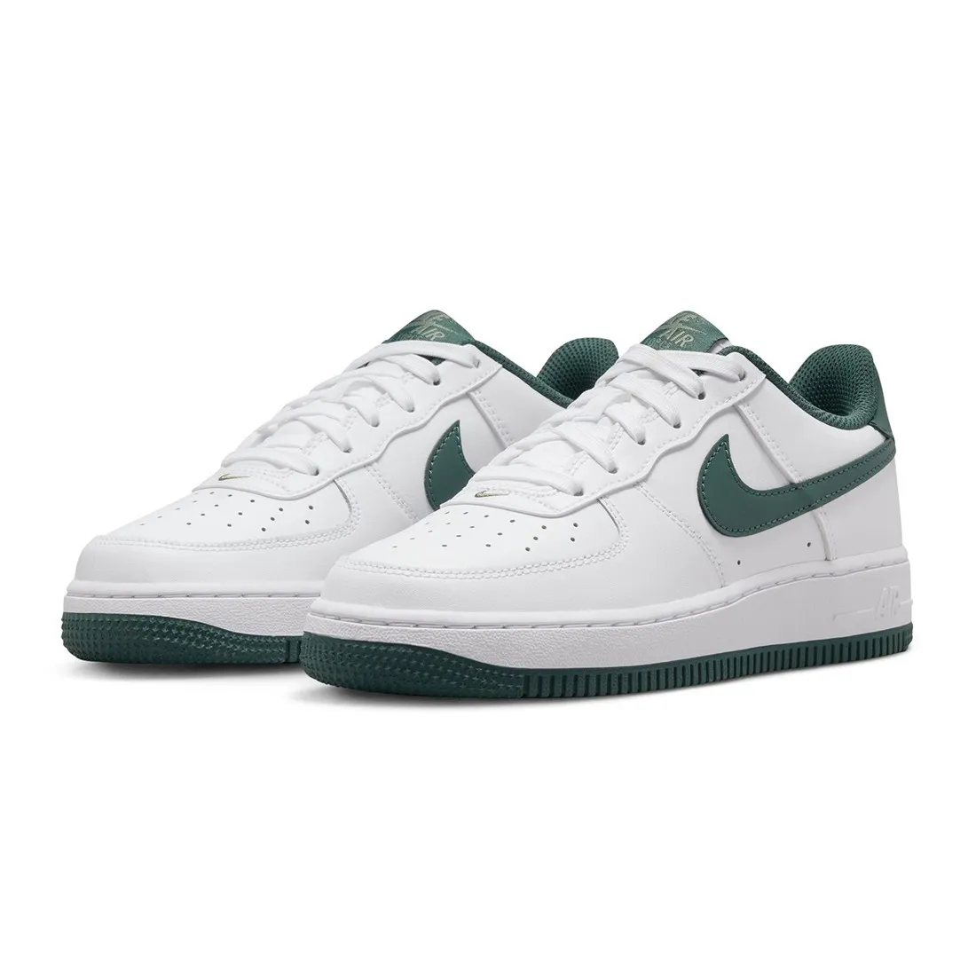 Nike Big Kids Air Force 1 (white / vintage green-oil green)