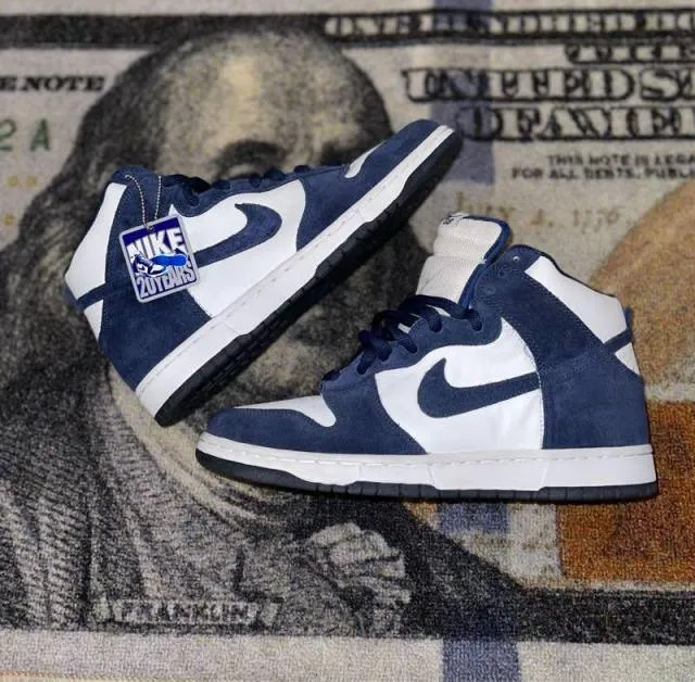 Nike Dunk High Pro (2005 Bttys Wht/Midnight Navy)