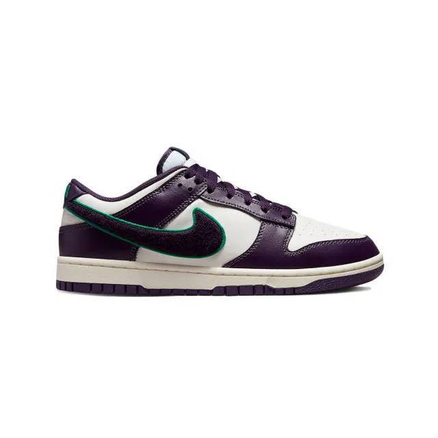 Nike dunk low (chenille swoosh sail grand purple/ sail white/ neptune green) men us 8-13 dq7683-100