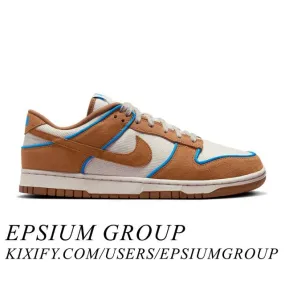 Nike dunk low premium (light british tan/ light orewood brown/ light british tan/ photo blue) men us 8-13 fn5825-100