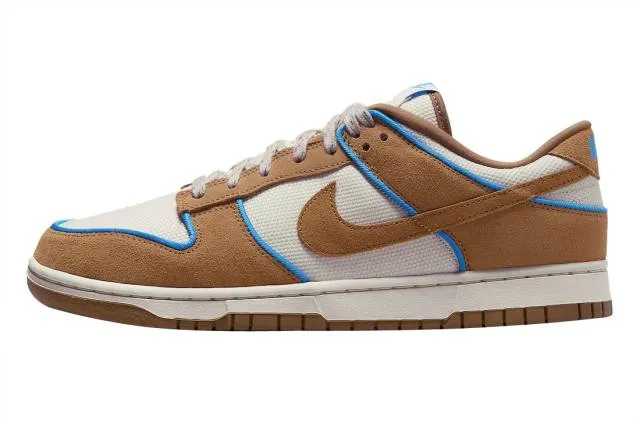 Nike dunk low premium (light british tan/ light orewood brown/ light british tan/ photo blue) men us 8-13 fn5825-100