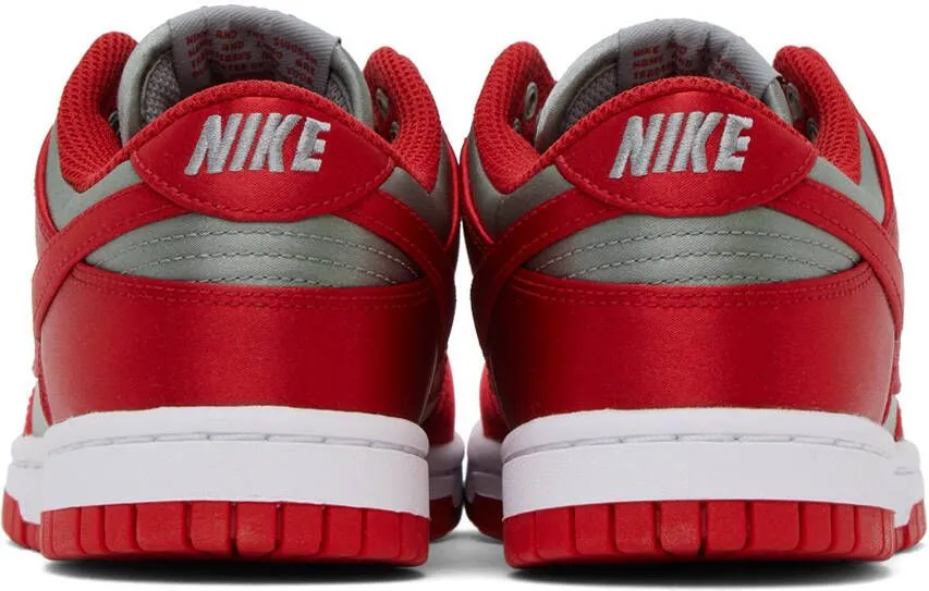 Nike Gray & Red Dunk Low Sneakers