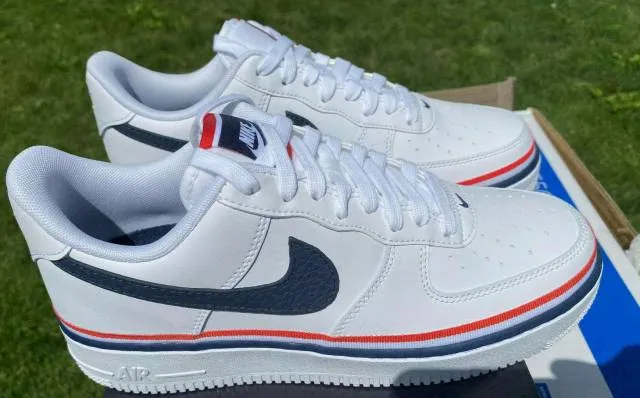 Nike Mens Air Force 1 USA Ribbon Red Wht Blue SZ 14 CJ1377-1