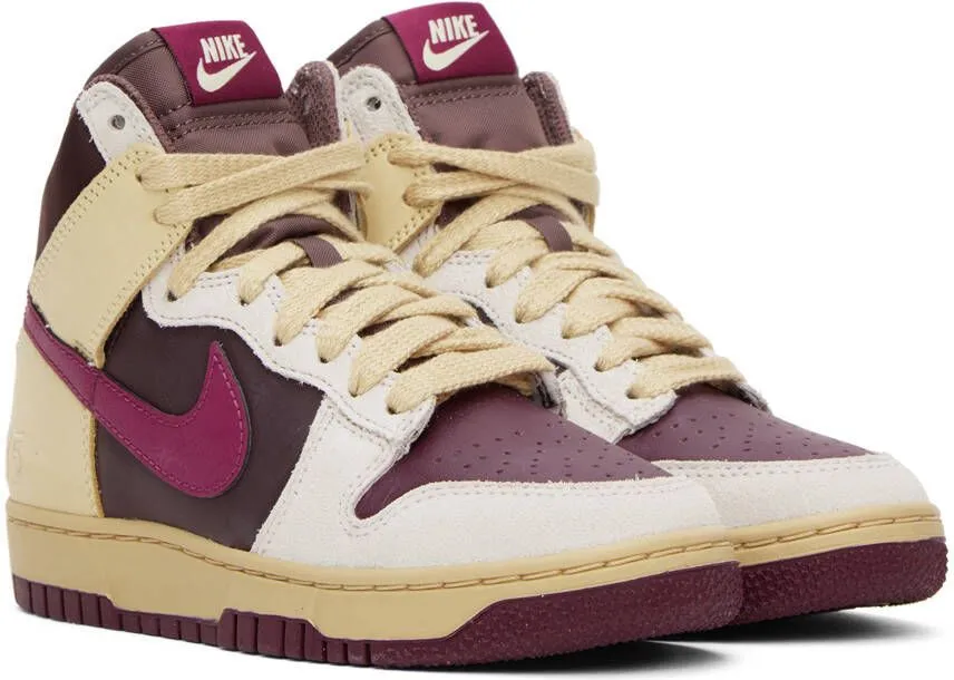 Nike Off-White & Burgundy Dunk High 1985 Sneakers