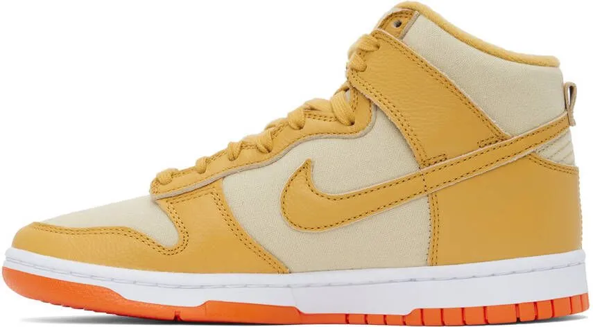 Nike Yellow Dunk Hi Retro Sneakers