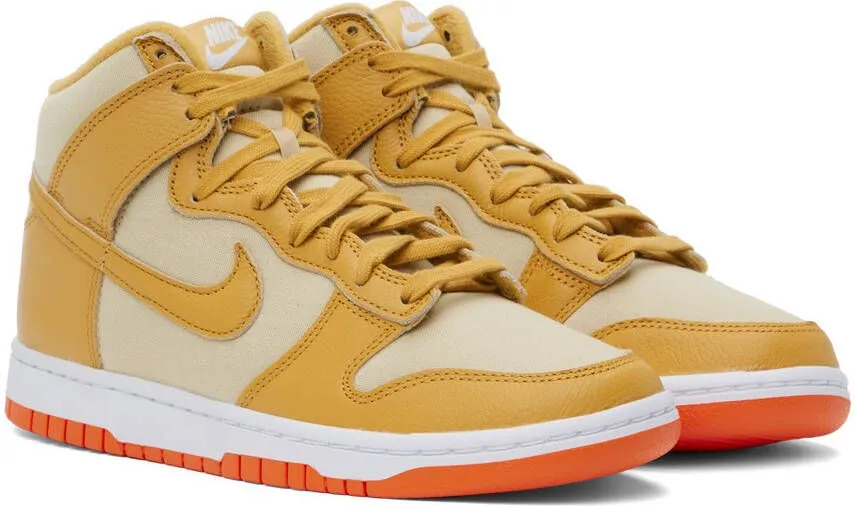 Nike Yellow Dunk Hi Retro Sneakers