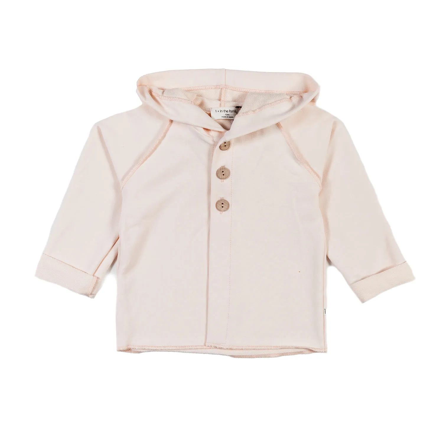 One More In The Family Pale Pink Elliot Sweat Jacket For Baby Girls