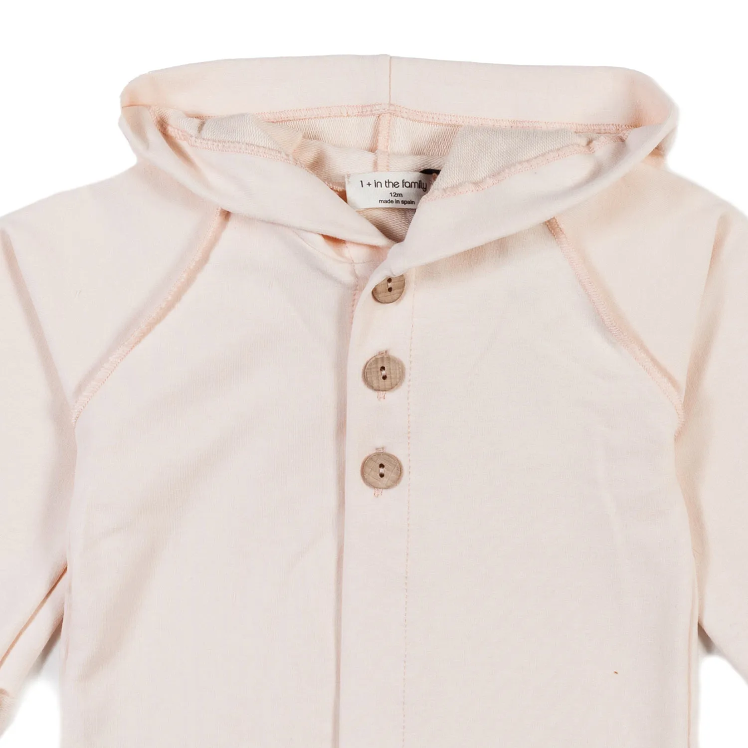 One More In The Family Pale Pink Elliot Sweat Jacket For Baby Girls