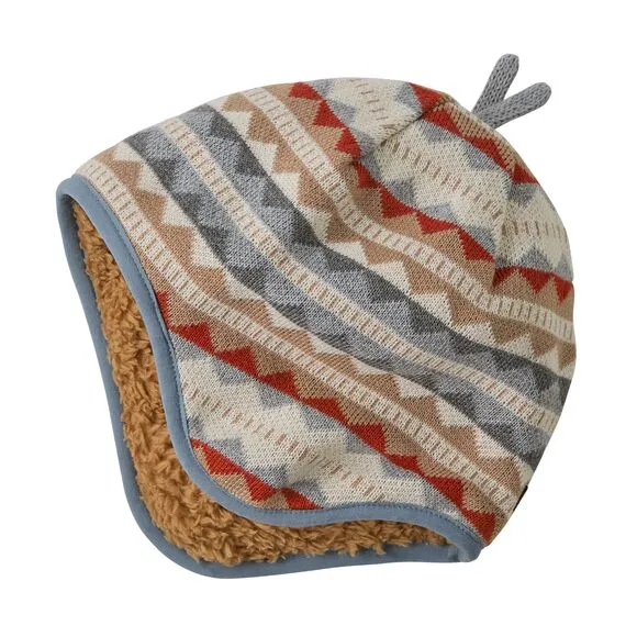 Patagonia Baby Reversible Beanie | Diamond Stripe: Light Plume Grey