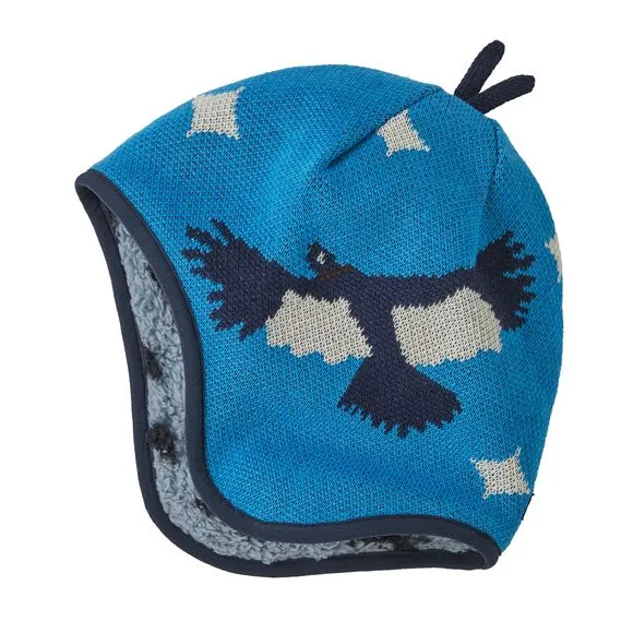 Patagonia Baby Reversible Beanie | Guanaco Fiesta: Blue Bird