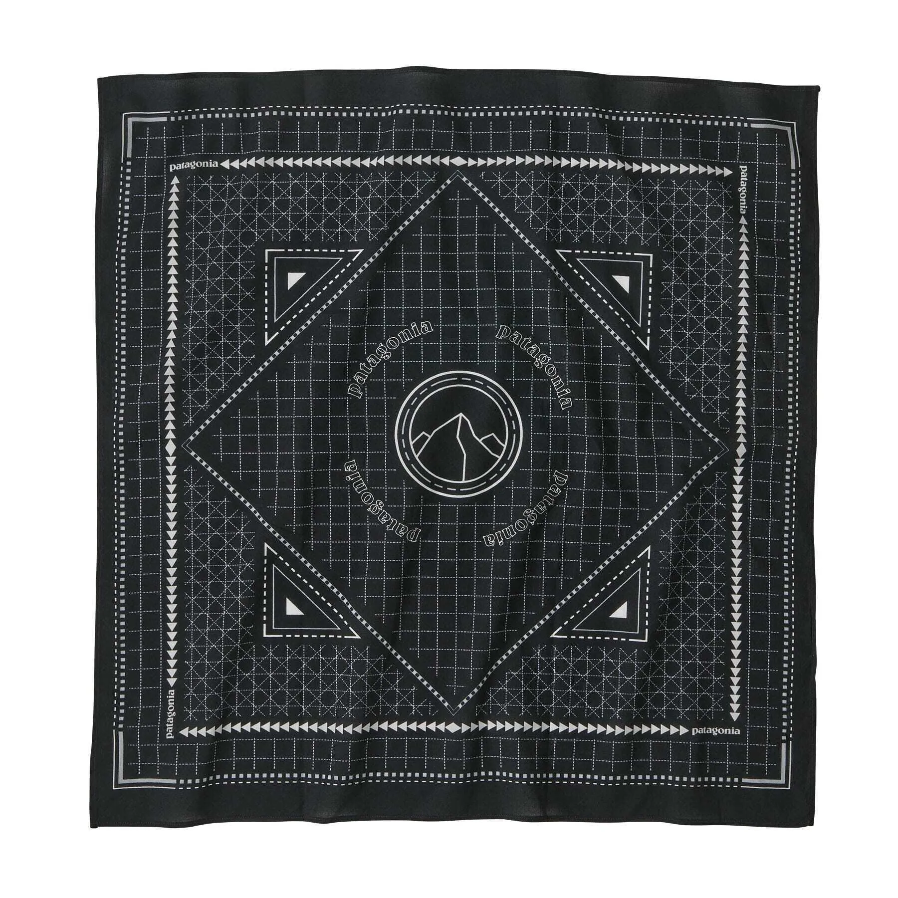 Patagonia Bandana, Mountain Grid: Black