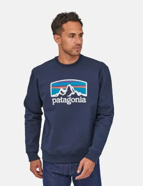 Patagonia Fitz Roy Horizons Uprisal Sweatshirt - Classic Navy Blue