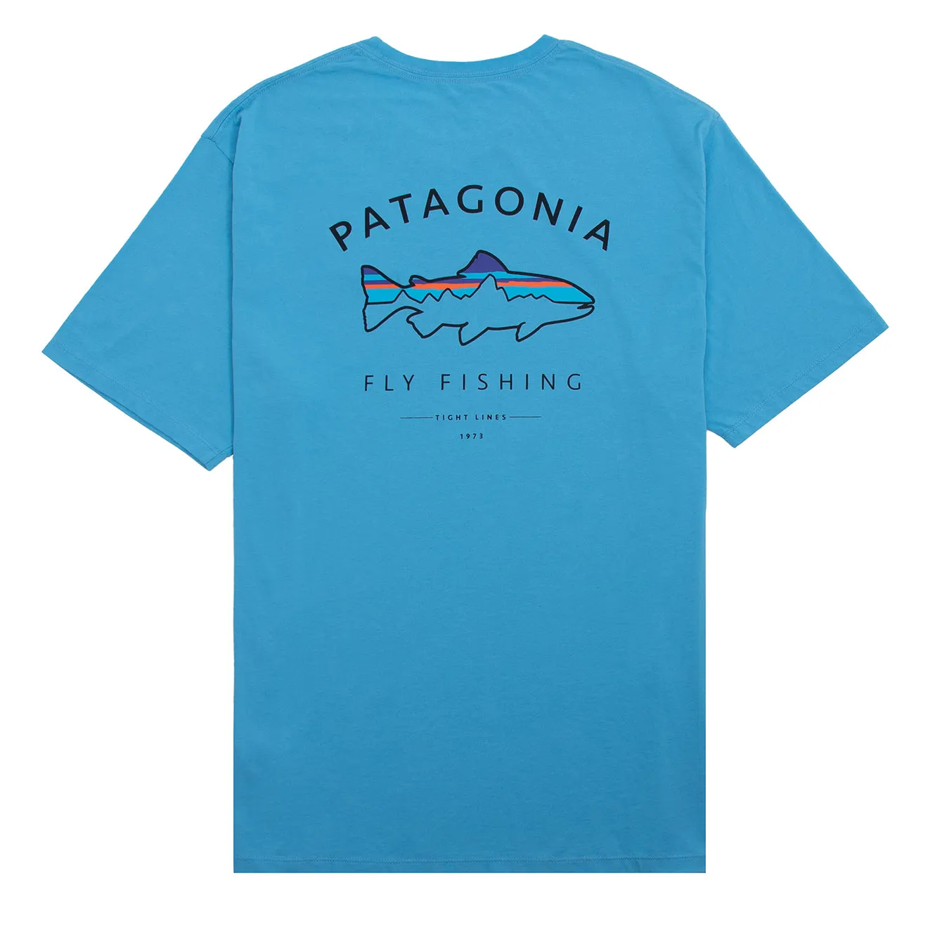 Patagonia Framed Fitz Roy Trout Organic T-Shirt Lago Blue